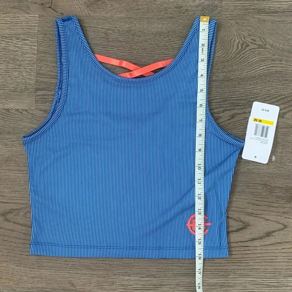 Nautica‎ Competition Ribbed Crop Top + Biker Short Set - Size M - Blue - NWT - Picture 5 of 11